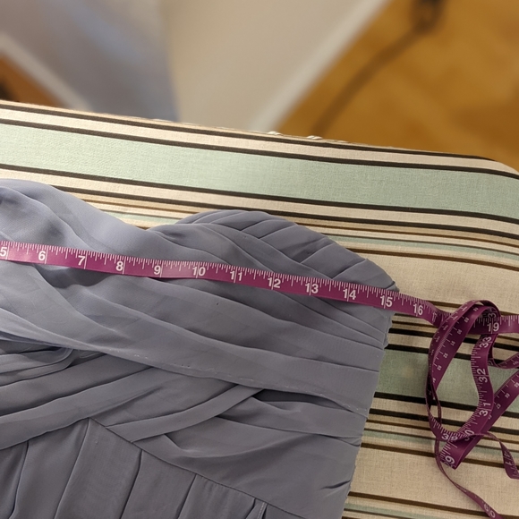 Dusty Blue Custom-made Bridesmaid Dress - Picture 9 of 10